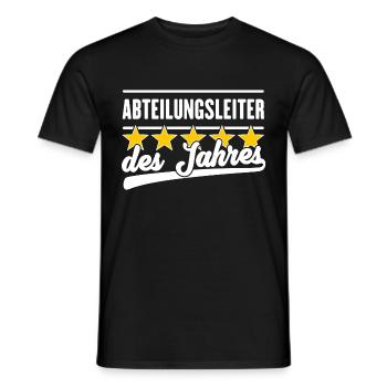 Abteilungsleiter des Jahres - Männer T-Shirt - Schwarz - Vorne - AI Model Male 178 light (178cm)