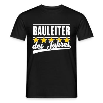 Bauleiter des Jahres - Männer T-Shirt - Schwarz - Vorne - AI Model Male 178 light (178cm)