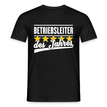 Betriebsleiter des Jahres - Männer T-Shirt - Schwarz - Vorne - AI Model Male 178 light (178cm)