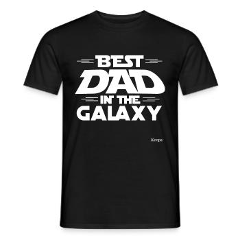 Best Dad in the Galaxy T-shirt ,birthday,fun,dad, - Men's T-Shirt - black - Front - AI Model Male 178 light (178cm)