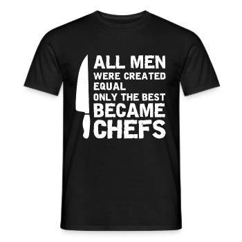 Chef & Kitchen Hobby Cook Gifts - Men's T-Shirt - black - Front - AI Model Male 178 light (178cm)