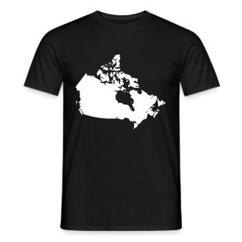 Drapeau de la carte du Canada - T-shirt homme - noir - Devant - AI Model Male 178 light (178cm)