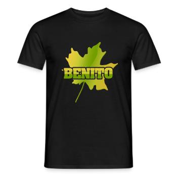 Herbst Ahornblatt Benito - Männer T-Shirt - Schwarz - Vorne - AI Model Male 178 light (178cm)