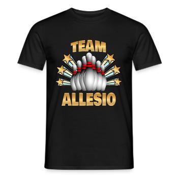 Kegeln Allesio - Männer T-Shirt - Schwarz - Vorne - AI Model Male 178 light (178cm)