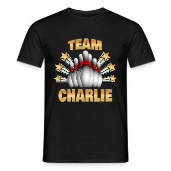Bowling Charlie - Men's T-Shirt - black - Front - AI Model Male 178 light (178cm)