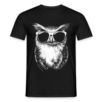 Eule Sonnenbrille Sommer - Männer T-Shirt - Schwarz - Vorne - AI Model Male 178 light (178cm)