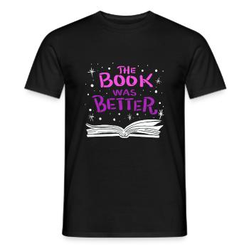 Le livre Quoi de mieux - T-shirt homme - noir - Devant - AI Model Male 178 light (178cm)