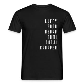 UNE PIECE - Blanc - T-shirt homme - noir - Devant - AI Model Male 178 light (178cm)
