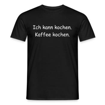 Ich kann kochen. Kaffee kochen. - Männer T-Shirt - Schwarz - Vorne - AI Model Male 178 light (178cm)