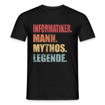 Informatiker Informatik Vintage - Männer T-Shirt - Schwarz - Vorne - AI Model Male 178 light (178cm)