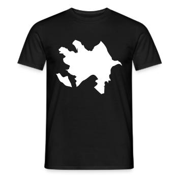 Azerbaijan map flag - Men's T-Shirt - black - Front - AI Model Male 178 light (178cm)