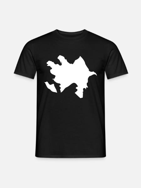 Azerbaijan map flag - Men's T-Shirt - black