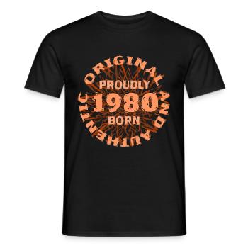 Original 1980 - Men's T-Shirt - black - Front - AI Model Male 178 light (178cm)