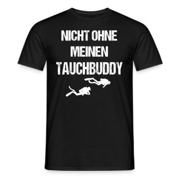Cadeau de plongée sous-marine Dive Buddy Diver - T-shirt homme - noir - Devant - AI Model Male 178 light (178cm)