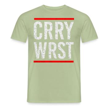 Currywurst design in HipHop Style - Men's T-Shirt - sage - Front - AI Model Male 178 light (178cm)