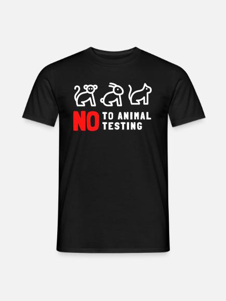 No to Animal Testing Animal Protection Advocacy - Men's T-Shirt - black