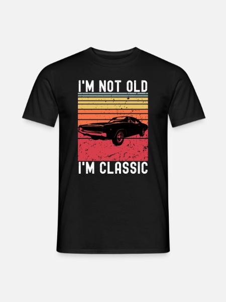 Oldtimer - Männer T-Shirt - Schwarz