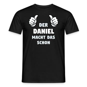 DANIEL Vorname Name Lustig Spruch - Männer T-Shirt - Schwarz - Vorne - AI Model Male 178 light (178cm)