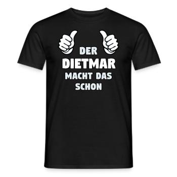DIETMAR Vorname Name Lustig Spruch - Männer T-Shirt - Schwarz - Vorne - AI Model Male 178 light (178cm)