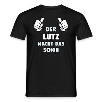 LUTZ Vorname Name Lustig Spruch - Männer T-Shirt - Schwarz - Vorne - AI Model Male 178 light (178cm)