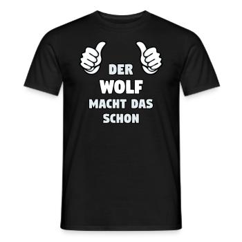 WOLF Vorname Name Lustig Spruch - Männer T-Shirt - Schwarz - Vorne - AI Model Male 178 light (178cm)