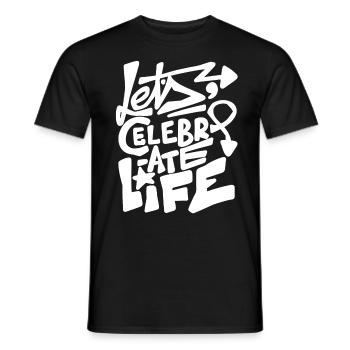 Lets Celebrate Life - Männer T-Shirt - Schwarz - Vorne - AI Model Male 178 light (178cm)