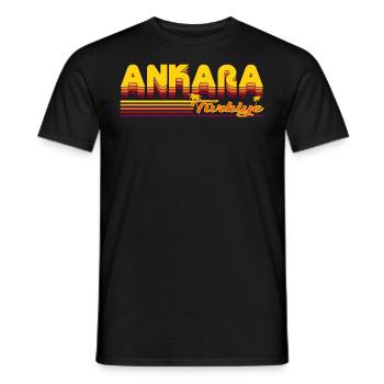 Ankara, holiday design of the Turkish capital - Men's T-Shirt - black - Front - AI Model Male 178 light (178cm)