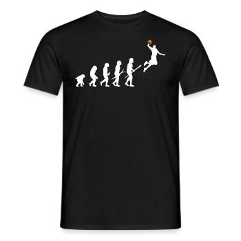 Basketball humor Evolution basketball player - Men's T-Shirt - black - Front - AI Model Male 178 light (178cm)