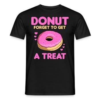Donut -Liebhaber Naschkatze - Männer T-Shirt - Schwarz - Vorne - AI Model Male 178 light (178cm)