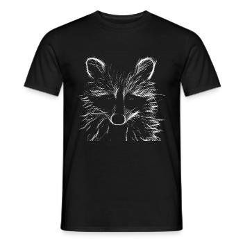 dormilón racoon - Männer T-Shirt - Schwarz - Vorne - AI Model Male 178 light (178cm)