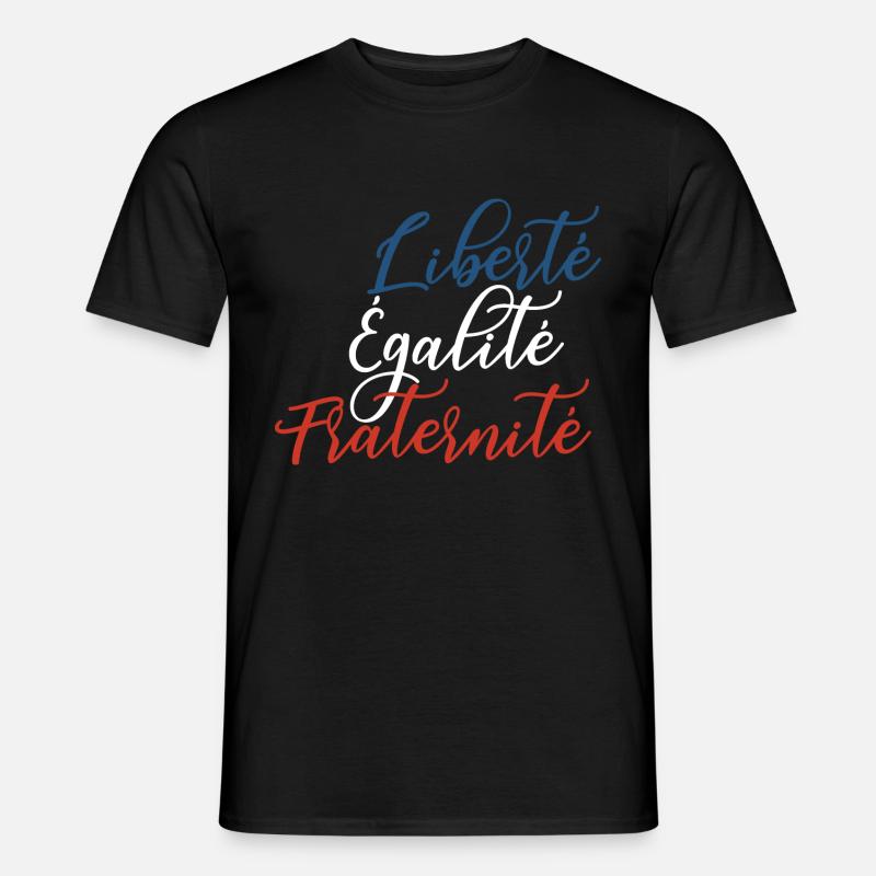 Liberté Égalité Fraternité - Männer T-Shirt - Schwarz