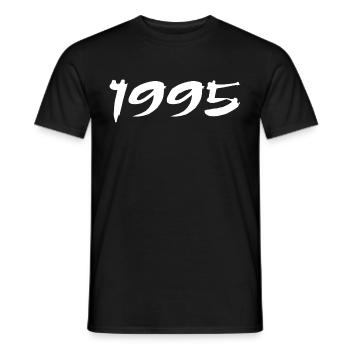 1995 Cadeau 30e Anniversaire 1995 Retro 1995 - T-shirt homme - noir - Devant - AI Model Male 178 light (178cm)