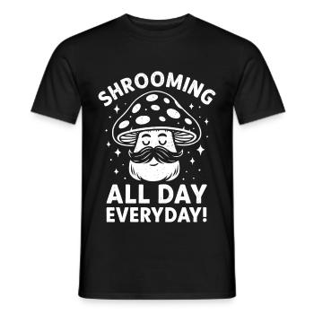 Shrooming Mushroom Design - Men's T-Shirt - black - Front - AI Model Male 178 light (178cm)