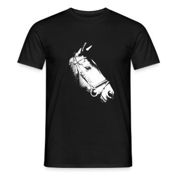 Pferdekopf - Männer T-Shirt - Schwarz - Vorne - AI Model Male 178 light (178cm)