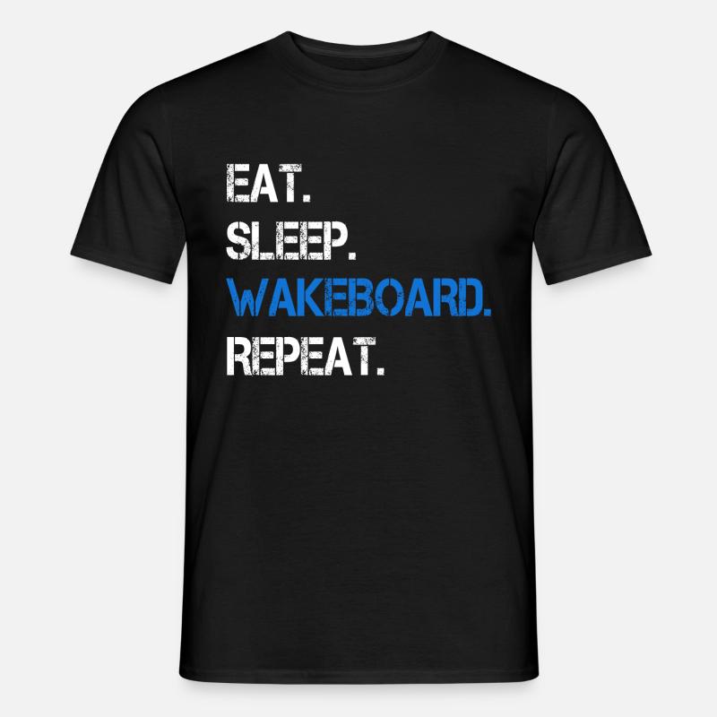 Wakeboard Wakeboarder Wakeboarden - Männer T-Shirt - Schwarz