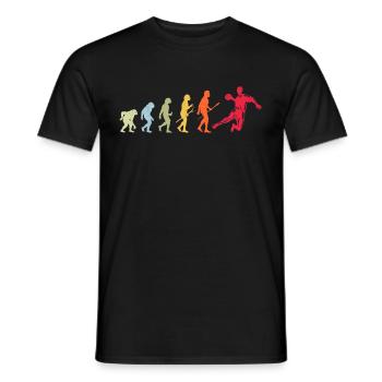 Handball Handballer Evolution Retro Vintage - Männer T-Shirt - Schwarz - Vorne - AI Model Male 178 light (178cm)