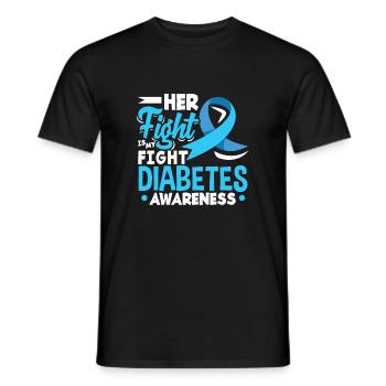 T1D Diabetes Typ 1 Diabetiker Geschenk - Männer T-Shirt - Schwarz - Vorne - AI Model Male 178 light (178cm)