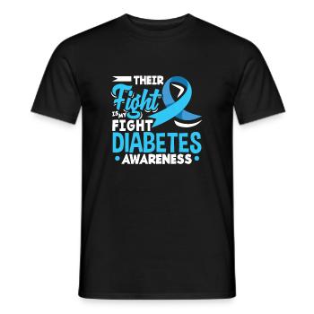 T1D Diabetes Type 1 Diabetic Gift - Men's T-Shirt - black - Front - AI Model Male 178 light (178cm)