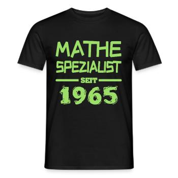 Mathe Mathespezialist 1965 - Männer T-Shirt - Schwarz - Vorne - AI Model Male 178 light (178cm)