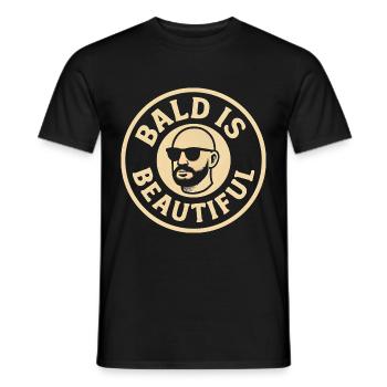 Männer Glatze Geschenkidee Bald Is Beautiful - Männer T-Shirt - Schwarz - Vorne - AI Model Male 178 light (178cm)