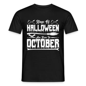 les roi d’Halloween sont nés en octobre0 - T-shirt homme - noir - Devant - AI Model Male 178 light (178cm)