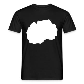 Mazedonien Landkarte Flagge - Männer T-Shirt - Schwarz - Vorne - AI Model Male 178 light (178cm)