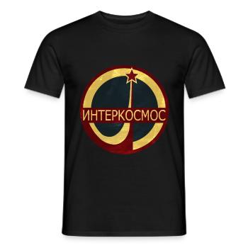 USSR Interkosmos Soviet Union Space - Männer T-Shirt - Schwarz - Vorne - AI Model Male 178 light (178cm)
