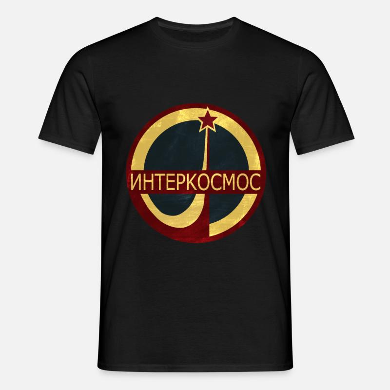 USSR Interkosmos Soviet Union Space - Männer T-Shirt - Schwarz