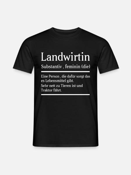 Landwirtin Bäuerin Definition Bedeutung Beruf - Männer T-Shirt - Schwarz