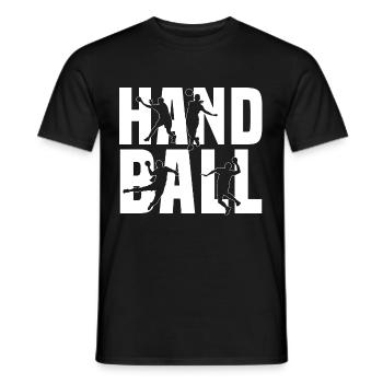 Handball Spieler Dabbing Handballer Sport Geschenk - Männer T-Shirt - Schwarz - Vorne - AI Model Male 178 light (178cm)