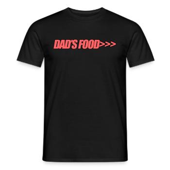 Dad's food>>> - Men's T-Shirt - black - Front - AI Model Male 178 light (178cm)