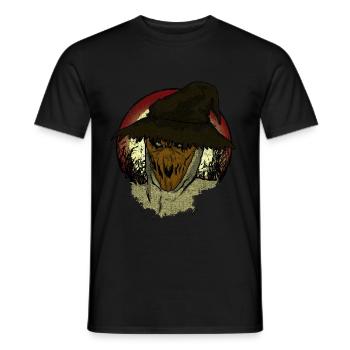 Gruselige Vogelscheuche Strohmann Scarecrow Feld - Männer T-Shirt - Schwarz - Vorne - AI Model Male 178 light (178cm)