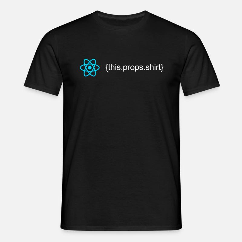 React - this.props.shirt - Men's T-Shirt - black