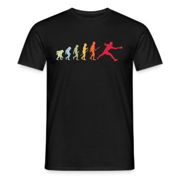 Évolution du tennis de table - T-shirt homme - noir - Devant - AI Model Male 178 light (178cm)